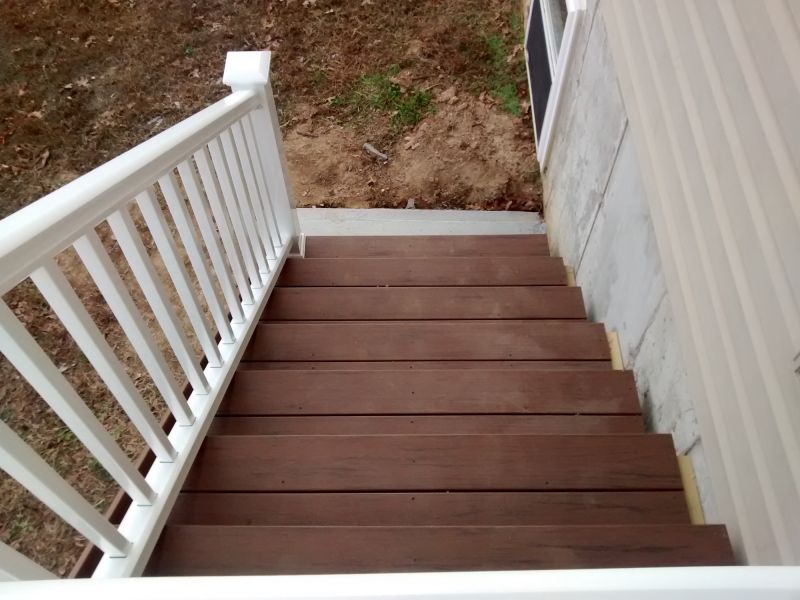 Wood Stairs with Finish